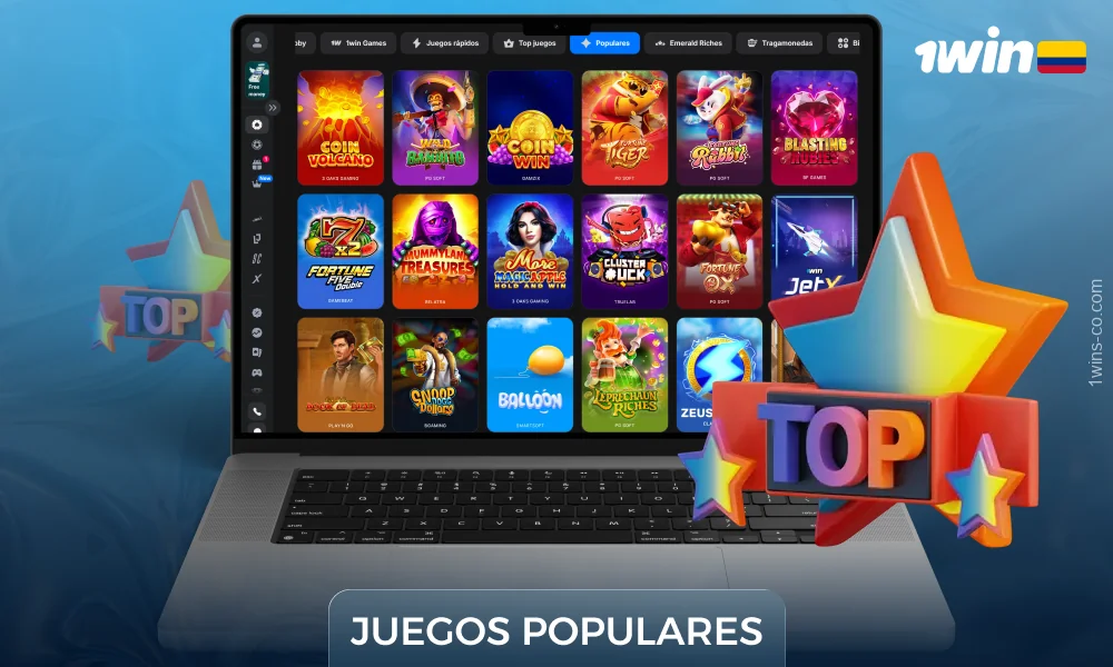 La popular sección de juegos del casino 1win ayuda a los jugadores de Colombia a navegar y elegir juegos con una alta RTP y una mecánica emocionante
