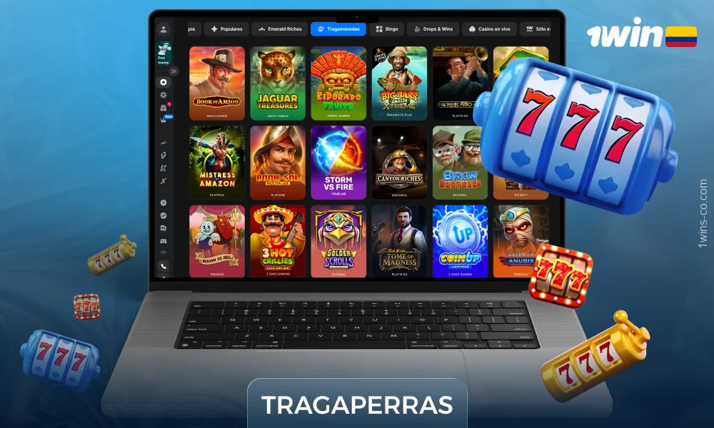 La sección de tragamonedas del Casino 1Win Colombia incluye más de 9.700 juegos con diferentes temáticas y bonos